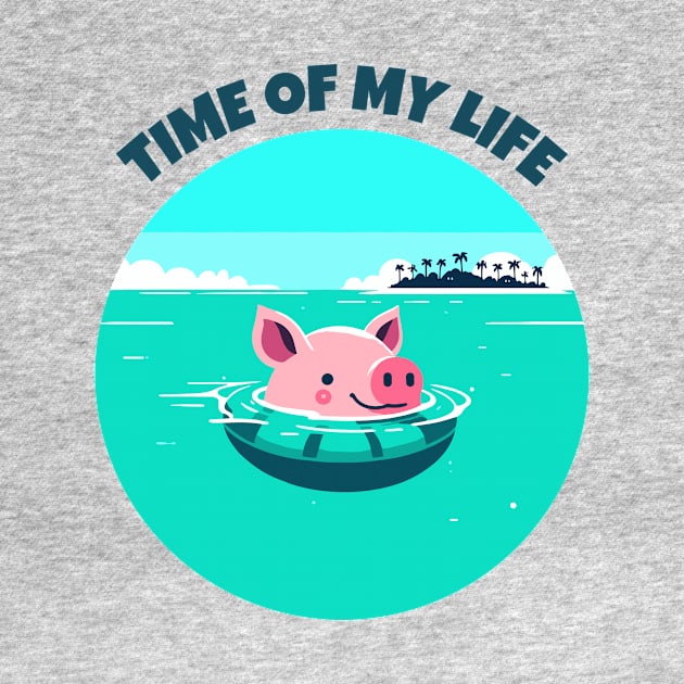 Time of My Life | Swimming Pig of the Bahamas Floating in the Sea | Piglet | Travel | Animal | Cruise | Vacation | Beach | Summer by octoplatypusclothing@gmail.com